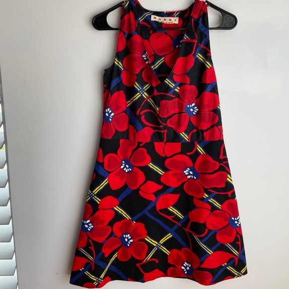 Marni flower mini dress size 20 - Picture 1 of 6